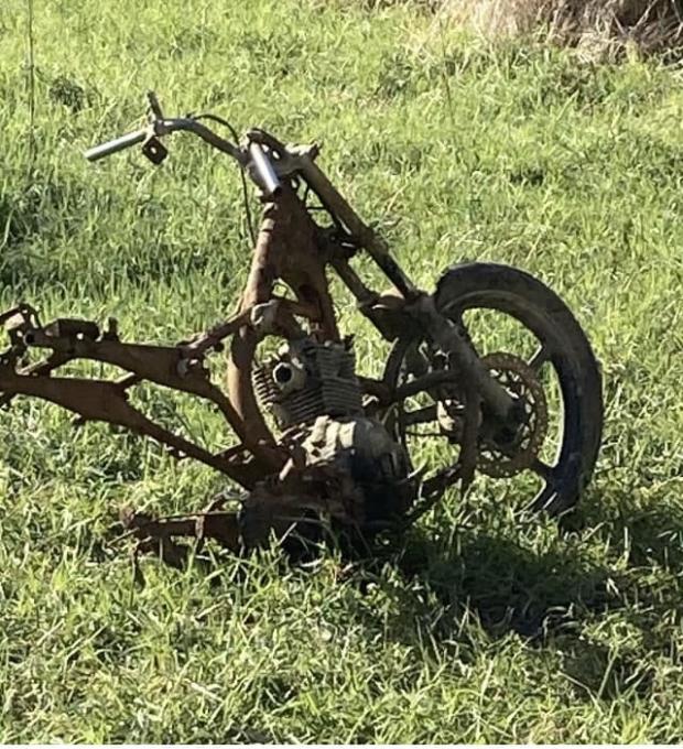 South Wales Argus: Wreck: A forgotten rusted bike Crindau. Picture: Nicola Gapper